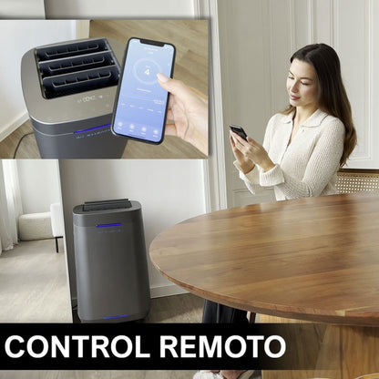 Purificador de aire de grafeno Air Essence™ Eco Plasma LCD ESP Light Graphene 50 m², esterilizador UVC, blanco