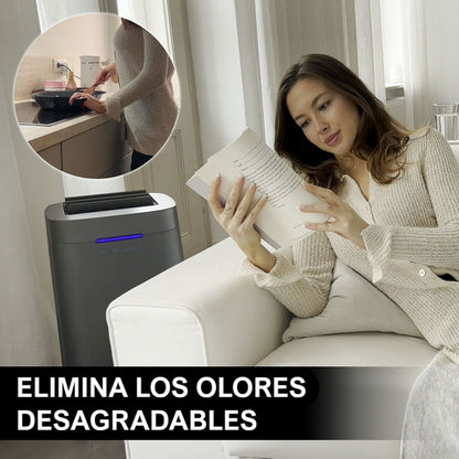 Purificador de aire de grafeno Air Essence™ Eco Plasma LCD ESP Light Graphene 50 m², esterilizador UVC, blanco