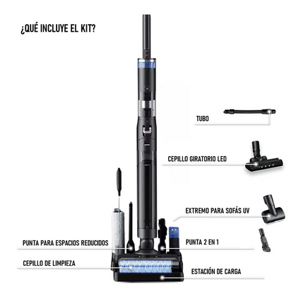 Aspiradora vertical con función de lavado, inalámbrica 7 en 1, Air Essence™ Typhoon (Tifón) Drive Jet