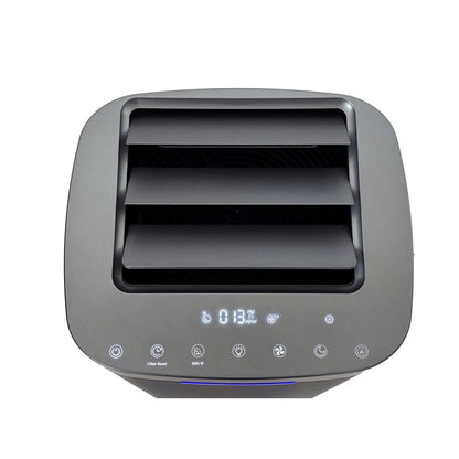 Purificador de aire de grafeno Air Essence™ Eco Plasma LCD ESP Graphene, 60 m², filtro ESP de grafeno no consumible, esterilizador UVC, gris