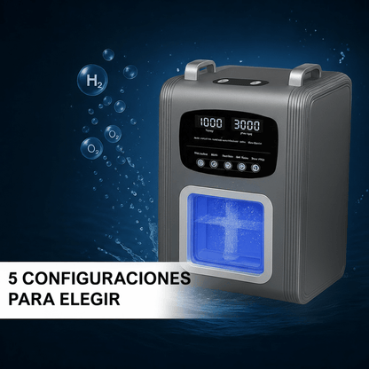 Air Essence™ Euria E6: inhalador de hidrógeno de 1500 ml, 2000 ml, 3000 ml, 4500 ml, 6000 ml, H2 + O2 gas de Brown.