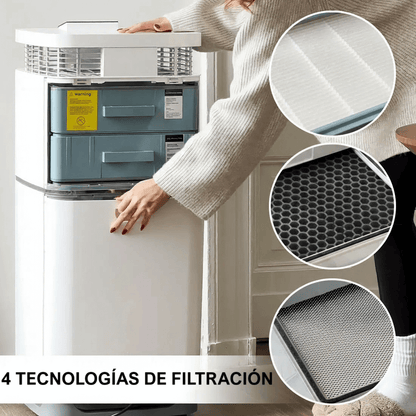 Purificador de aire con humidificador Air Essence™ Cyclone Max, 150-170 m², pantalla LCD táctil de 7 pulgadas, esterilizador UVC