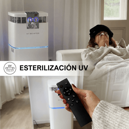 Purificador de aire con humidificador Air Essence™ Cyclone Max, 150-170 m², pantalla LCD táctil de 7 pulgadas, esterilizador UVC
