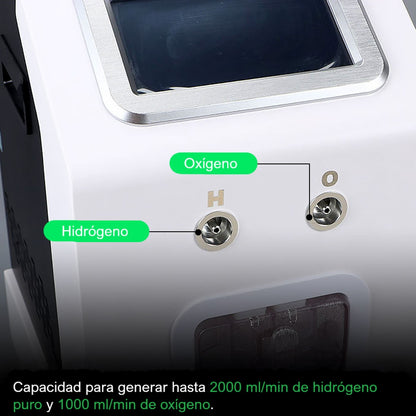 Air Essence™ Euria E3: inhalador de hidrógeno H2 + O2 1500 ml/min, 2000 ml/min, 3000 ml/min de gas Brown.