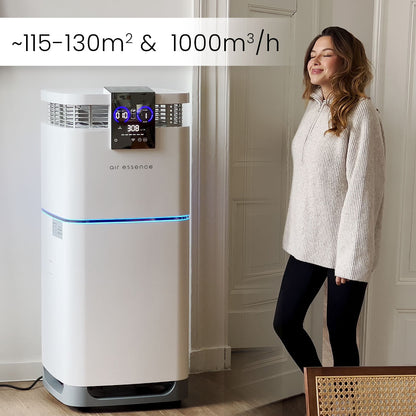 Purificador de aire con humidificador Air Essence™ Cyclone Max, 150-170 m², pantalla LCD táctil de 7 pulgadas, esterilizador UVC