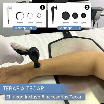 Air Essence™ Vortex V15, onda de choque neumática, terapia Tecar, ultrasonidos, dispositivo de onda de choque, cet ret